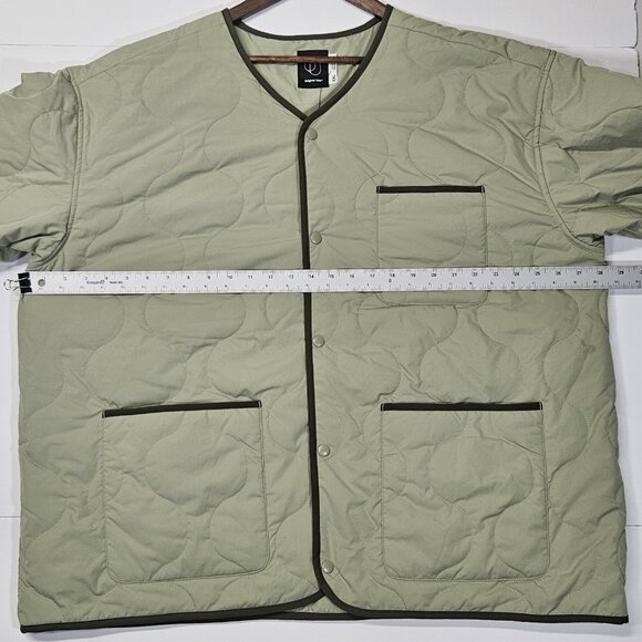Original Use Men's Quilted Mid Weight Jacket Olive Green Size XXL Snap Button Up - Picture 9 of 11